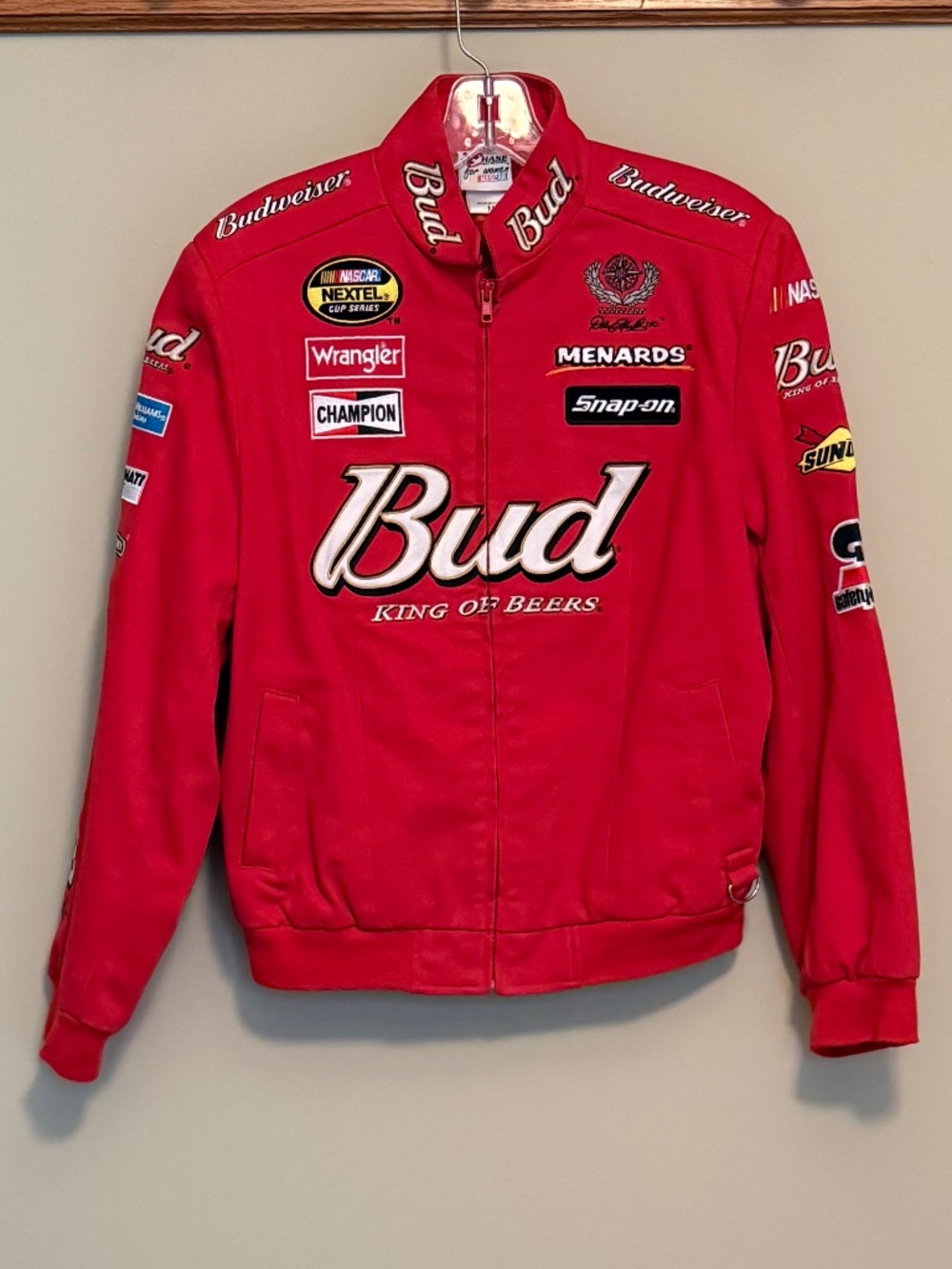 Vintage Chase Authentics Dale Earnhardt Jr. #8 Budweiser NASCAR Racing Jacket